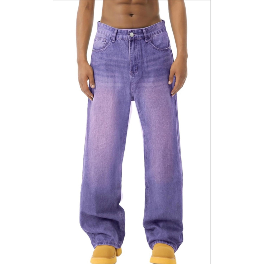 NEW Men Wide Leg Y2k Hip Hop Skater Denim Baggy Loose Jeans 2X